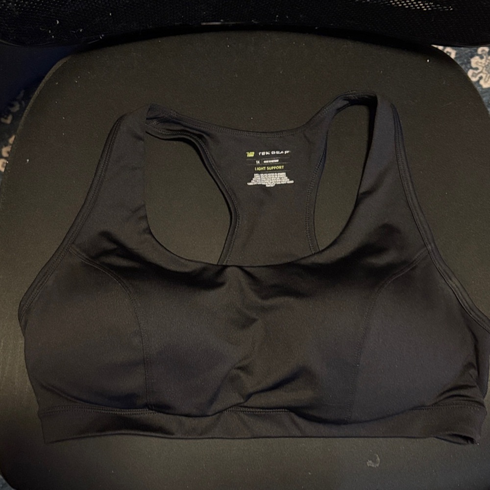 Tek Gear Black Racerback Sports Bra